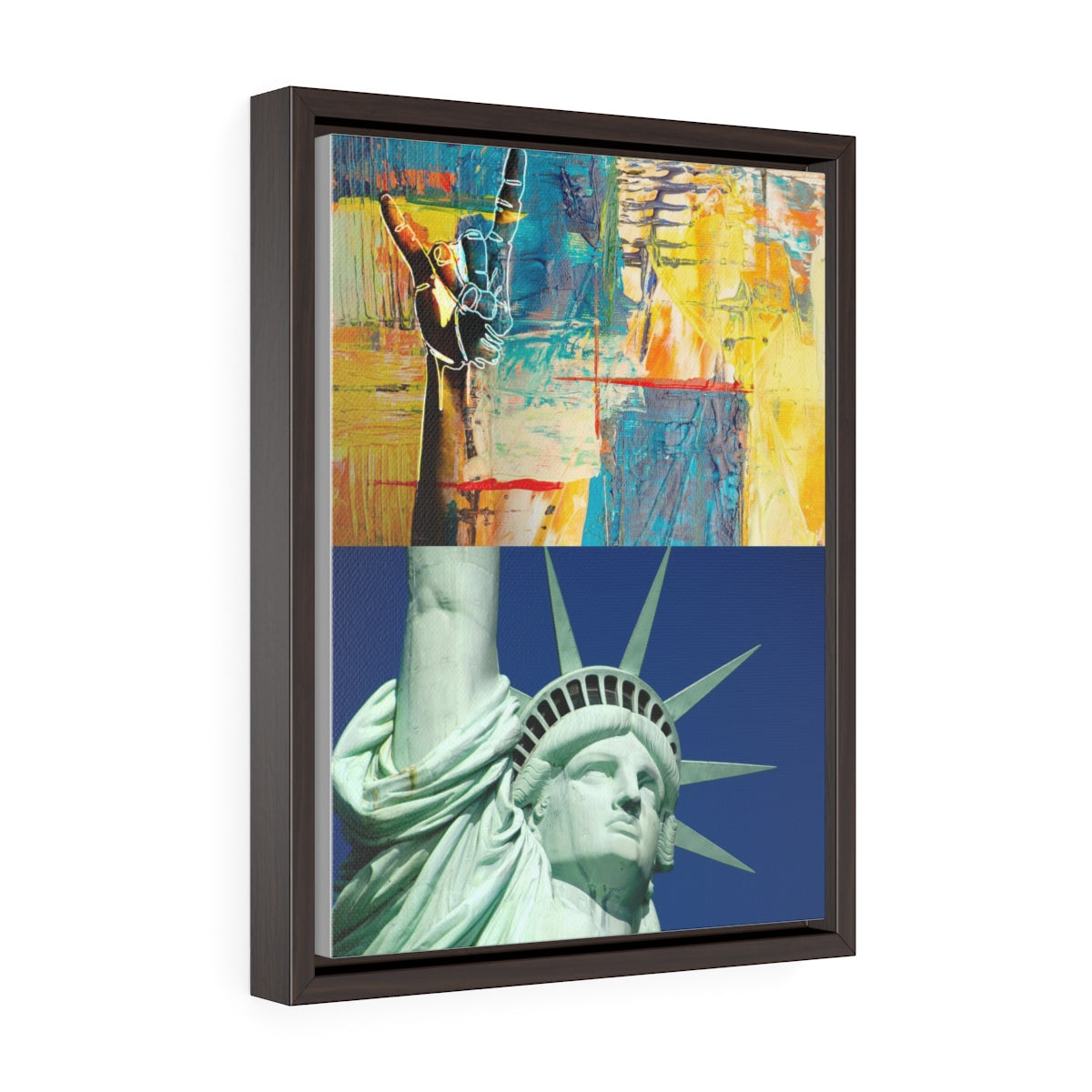 KEEP on ROCKIN - Statue of Liberty Style | Vertical Framed Premium Gallery Wrap Canvas - EGLOOP