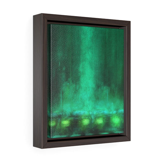 Hazy street | Vertical Framed Premium Gallery Wrap Canvas - EGLOOP