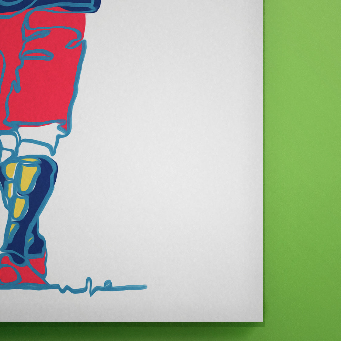 Soccer Line Art | Painting | Poster | Print | Art | Drawing - EGLOOP