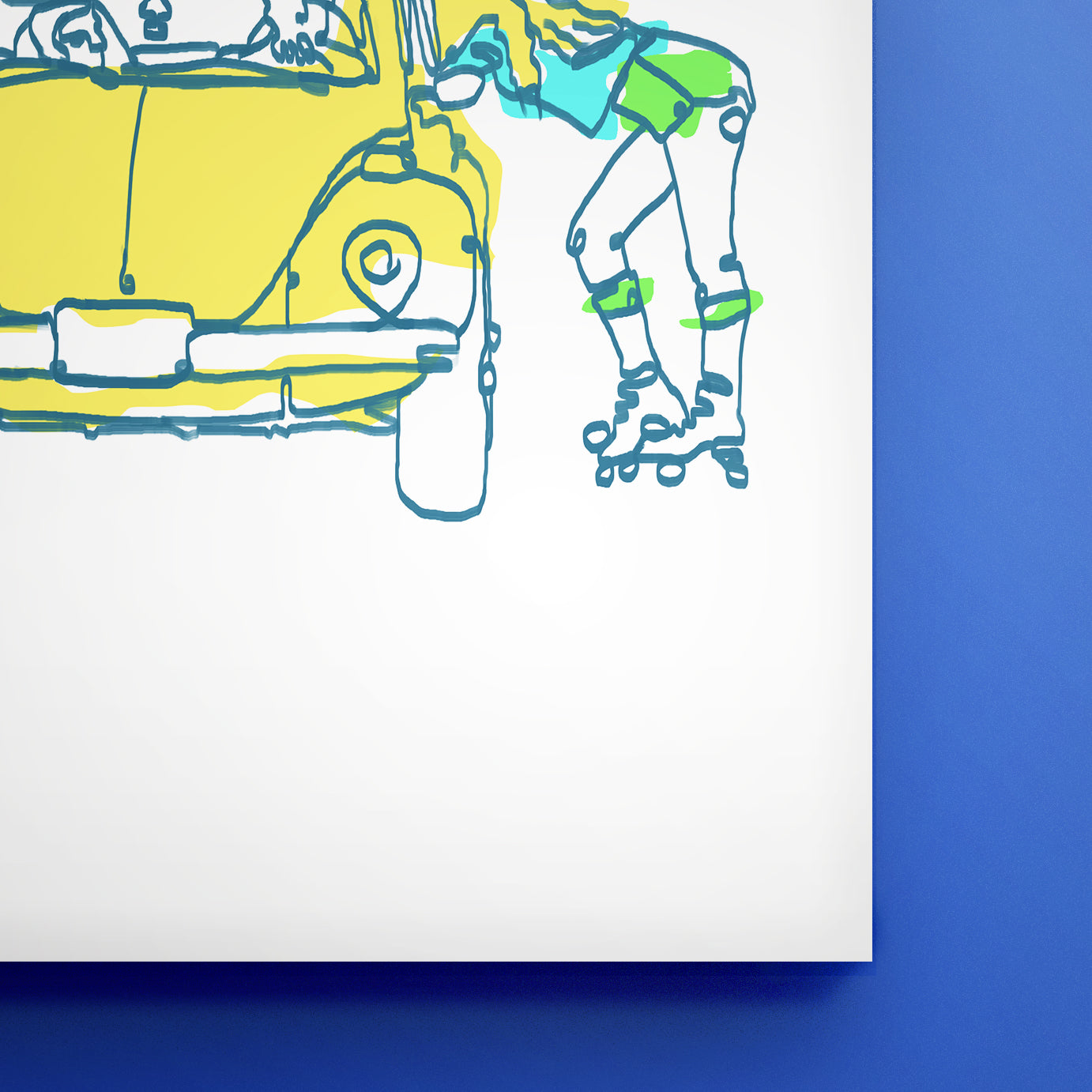 sk8ter girl Line Art Poster | Print | Art | Painting - EGLOOP