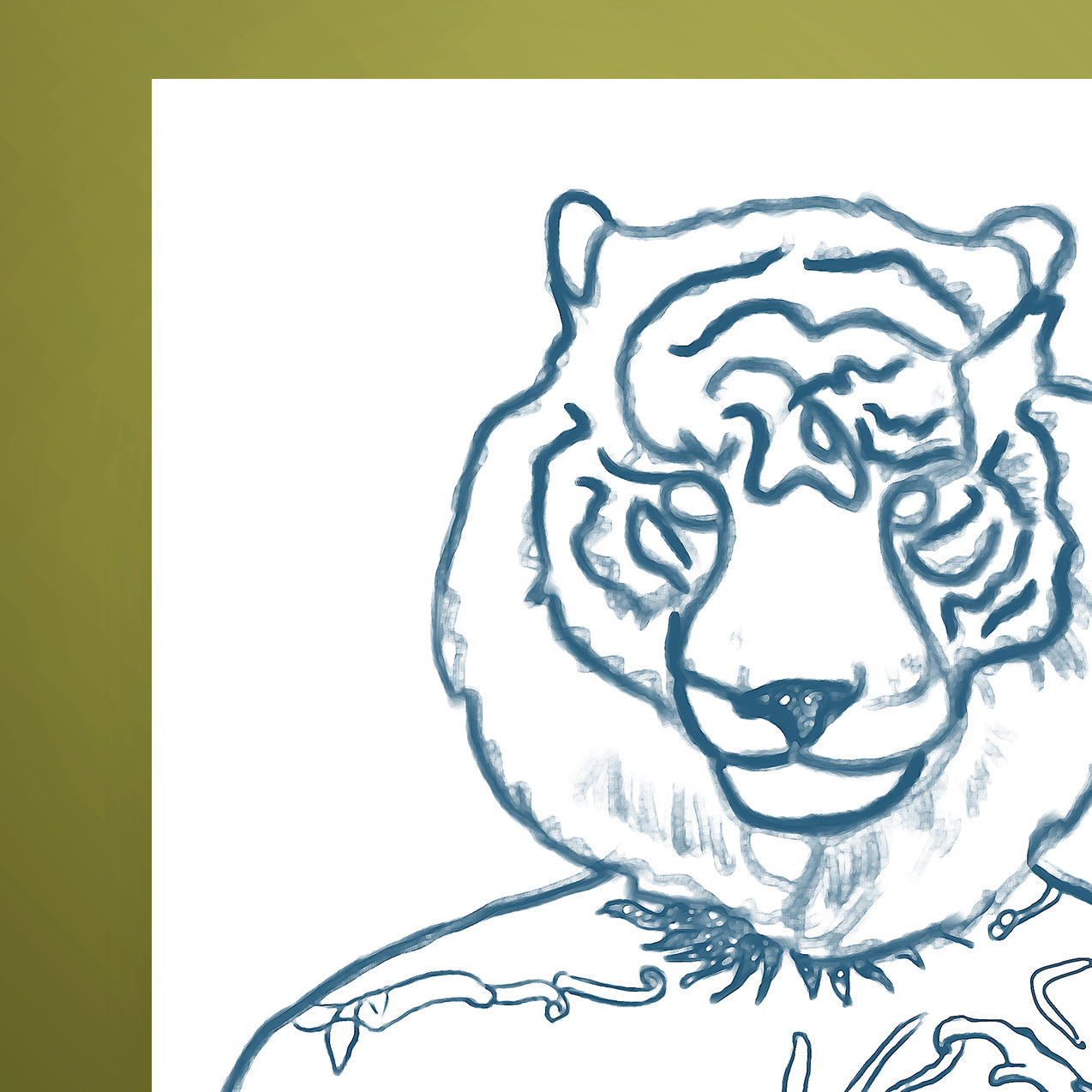 Tiger Man Line Art - EGLOOP