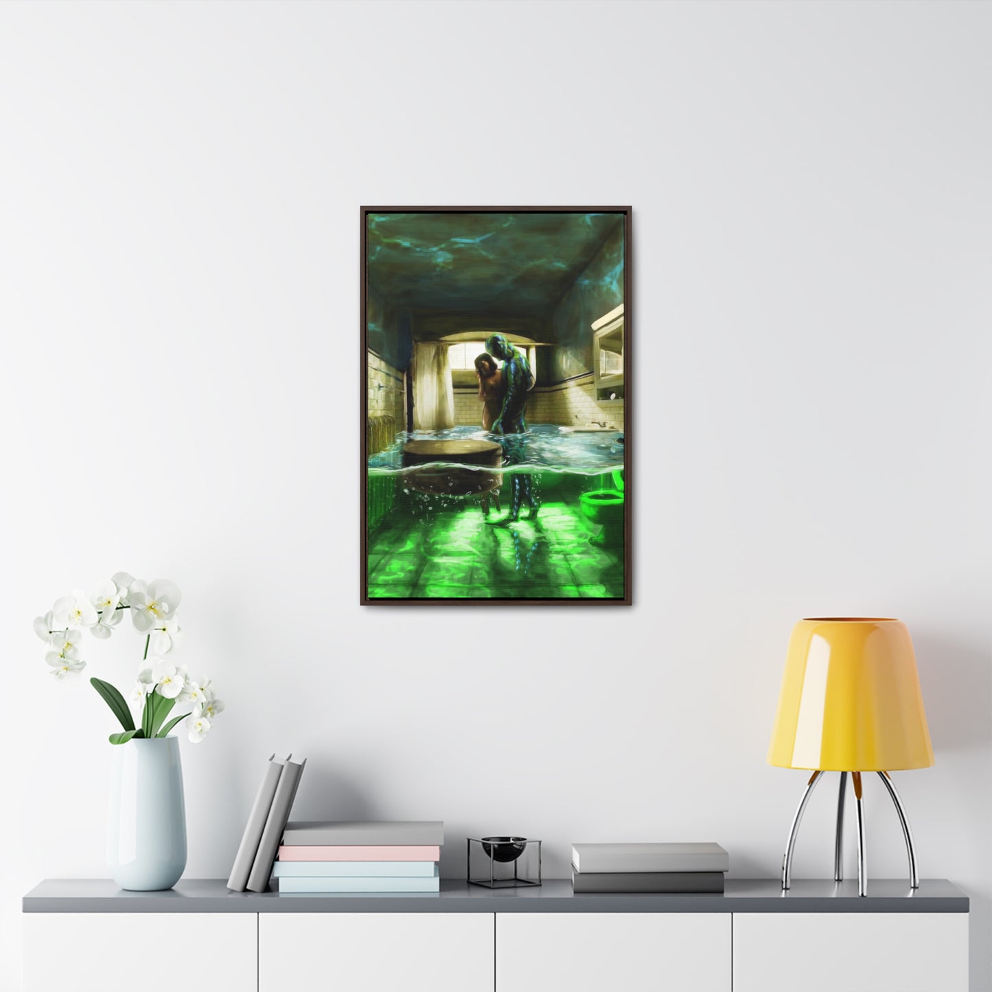 The Shape of Water | Vertical Framed Premium Gallery Wrap Canvas