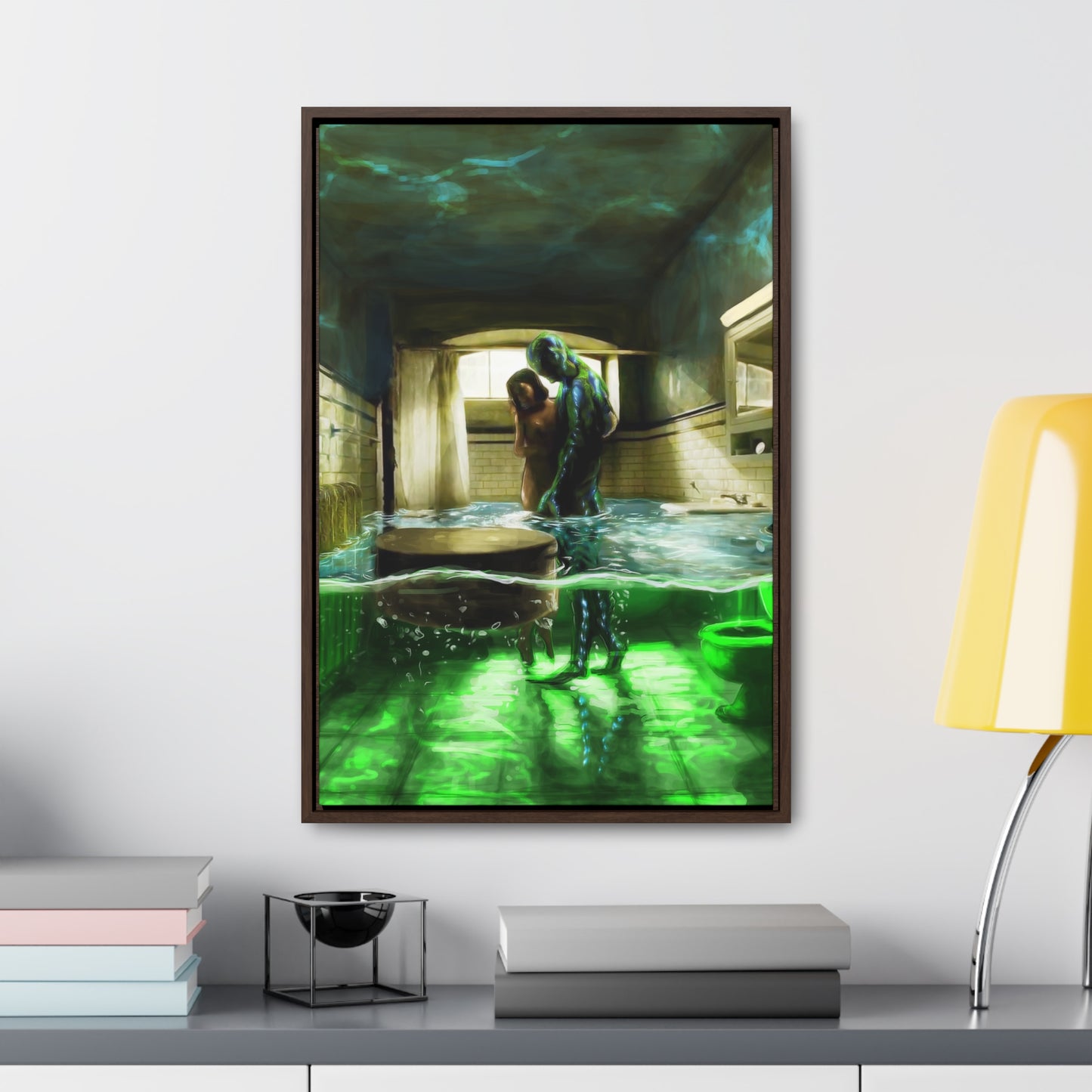 The Shape of Water | Vertical Framed Premium Gallery Wrap Canvas