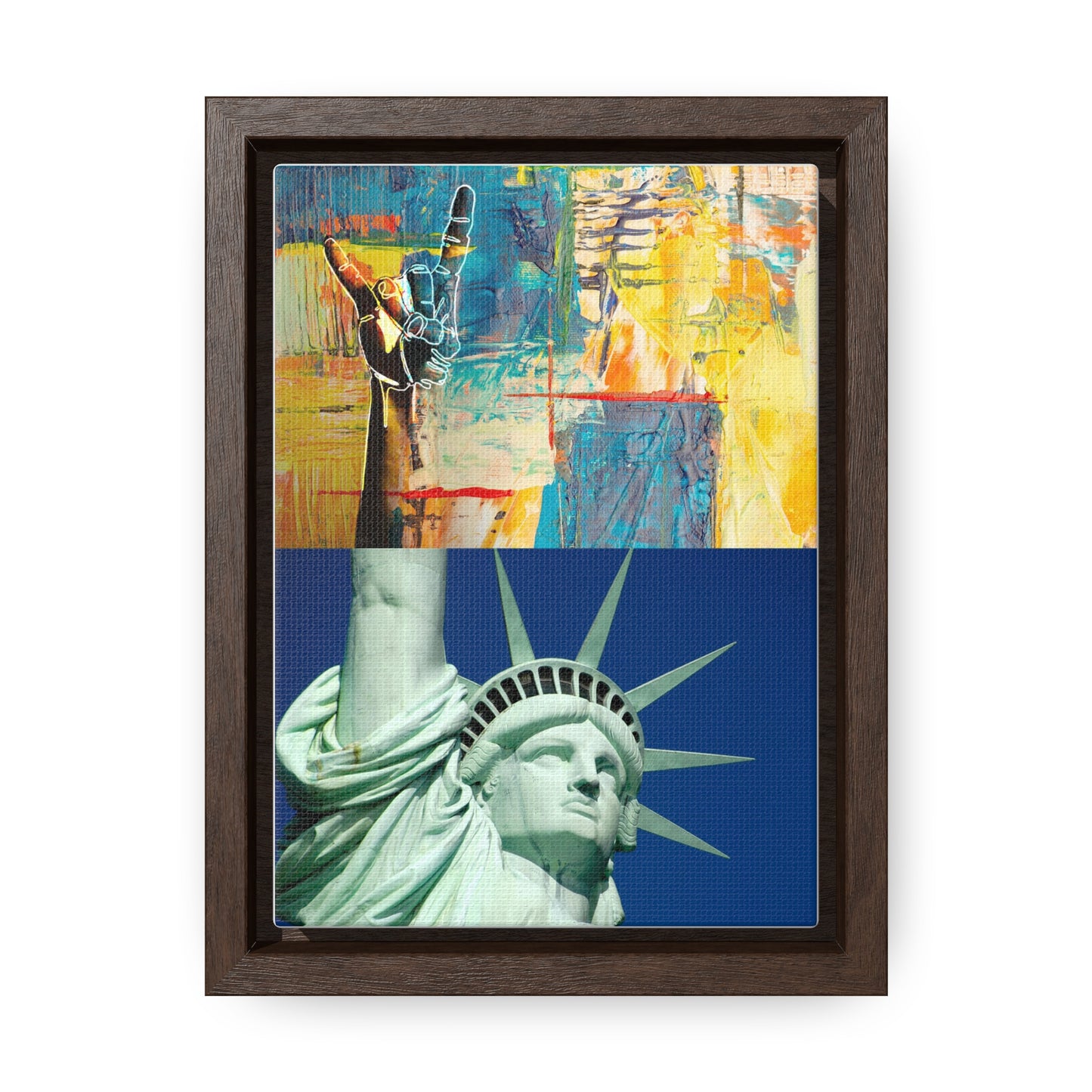 KEEP on ROCKIN - Statue of Liberty Style | Vertical Framed Premium Gallery Wrap Canvas