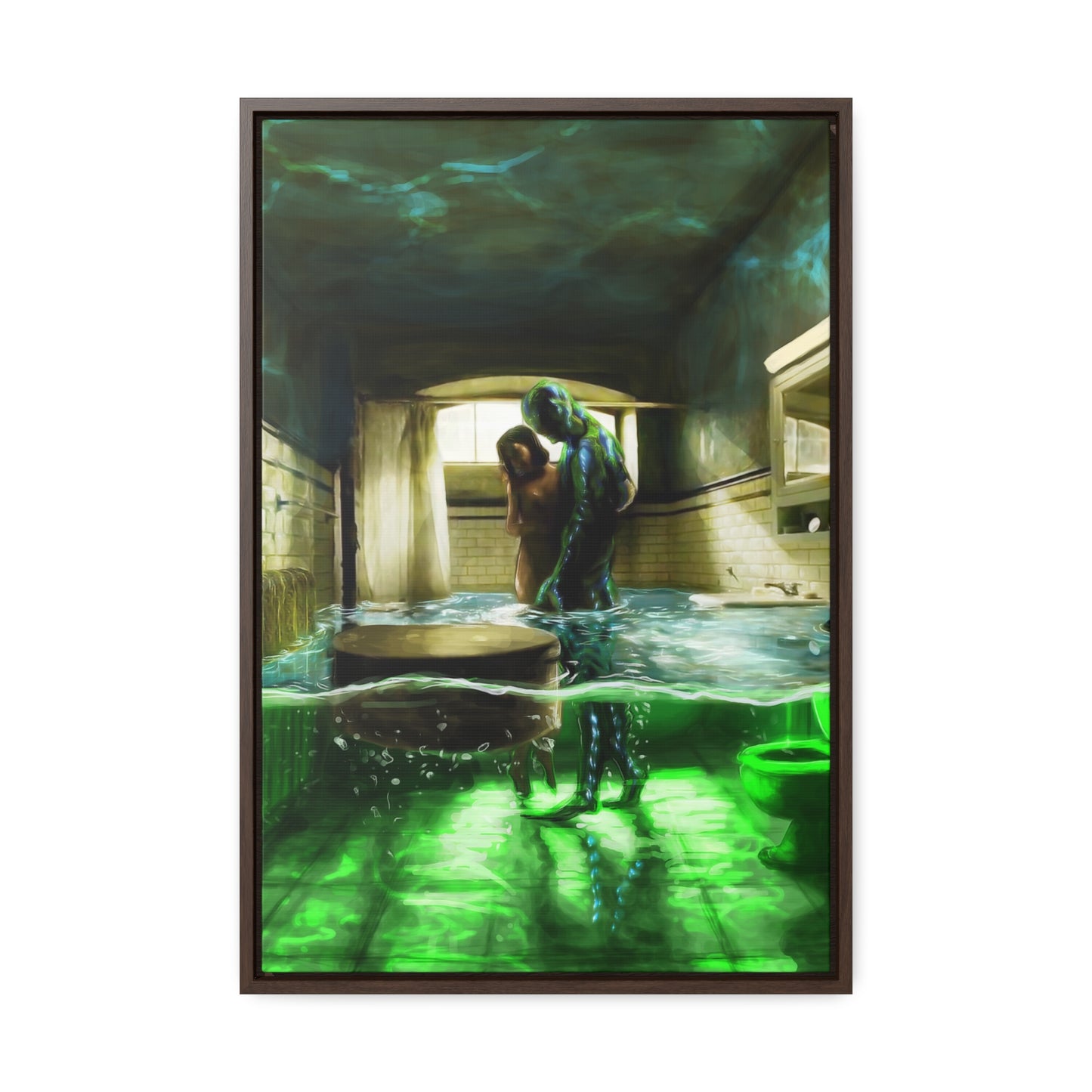 The Shape of Water | Vertical Framed Premium Gallery Wrap Canvas