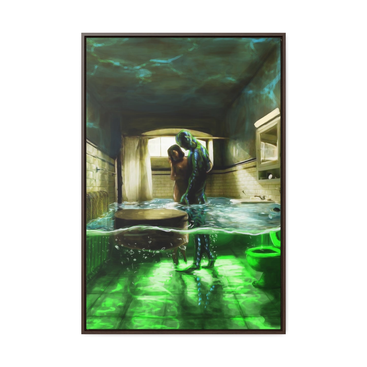 The Shape of Water | Vertical Framed Premium Gallery Wrap Canvas