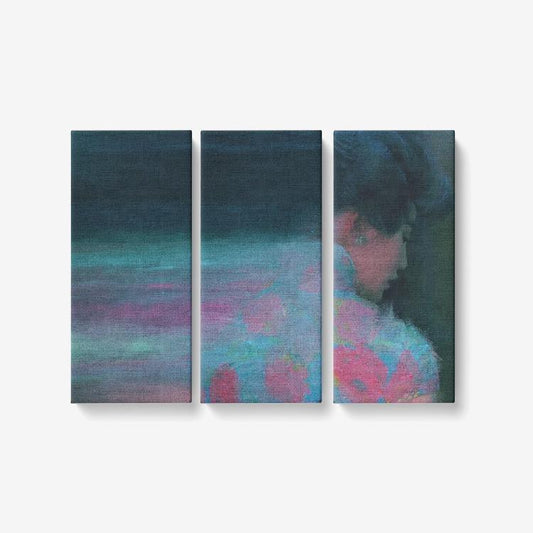 Cheongsam | 3 Piece Canvas Wall Art for Living Room - Framed Ready to Hang 3x8"x18" - EGLOOP