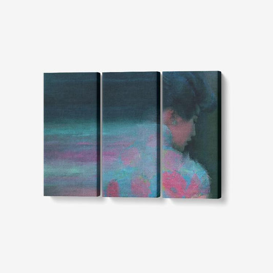 Cheongsam | 3 Piece Canvas Wall Art for Living Room - Framed Ready to Hang 3x8"x18" - EGLOOP