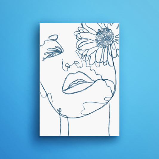 Floral Girl Line Art - EGLOOP