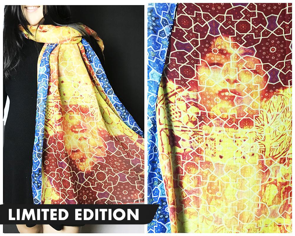 Lightweight Scarf | Gustav Klimt inspired | LIMITED EDITION | Original Painting - EGLOOP