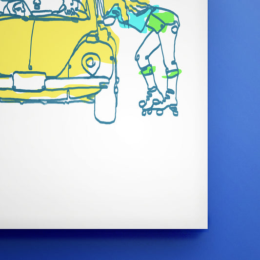 sk8ter girl Line Art Poster | Print | Art | Painting - EGLOOP