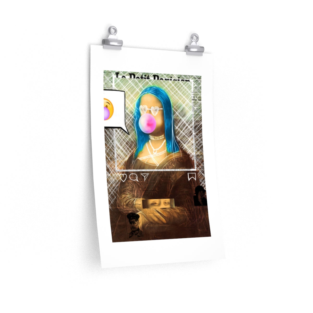 Vandalized Mona Lisa Painting | Premium Matte vertical posters - EGLOOP